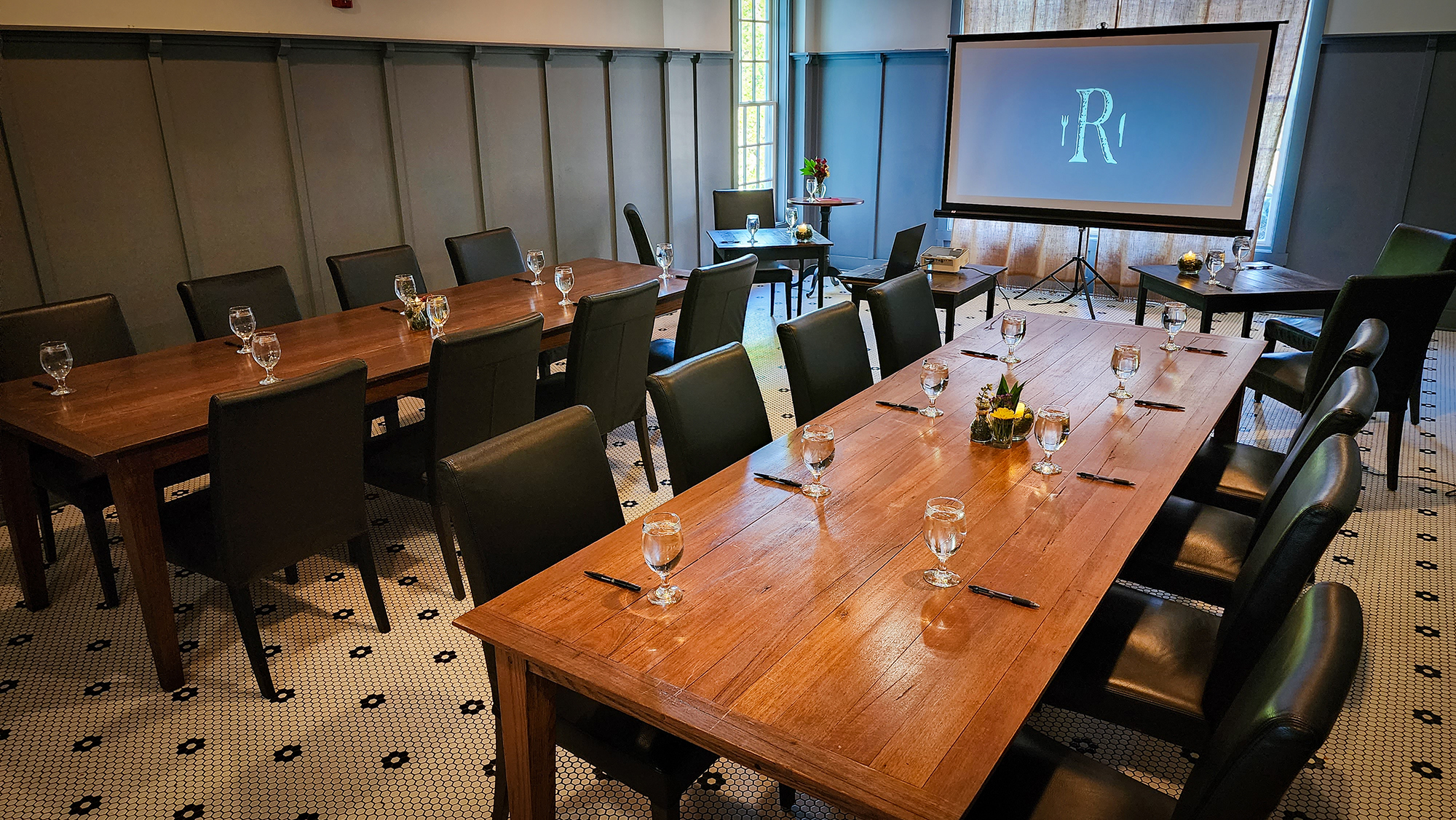 Tile Room set for a meeting